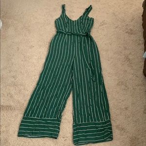 Green Striped Jumpsuit